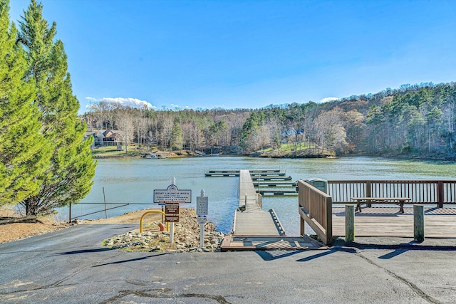 1536 Mount Airy Rd, Lynch Station, VA 24571 - view of dock with a water view and a view of trees
