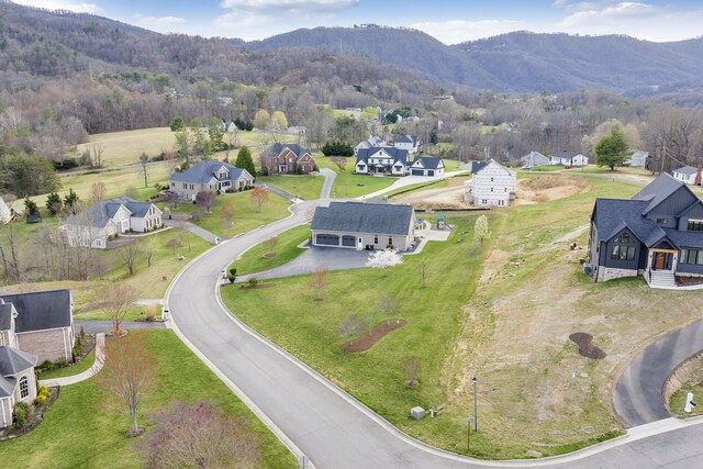 7425 Willow Leaf Cir, Roanoke, VA 24018 - aerial view of residential area with a mountain backdrop