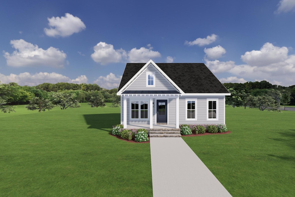 1511 Burnt Chimney Rd, Wirtz, VA 24184 - view of front of house featuring a shingled roof and a front lawn