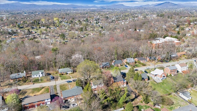 bird's eye view with a mountain view and a residential view