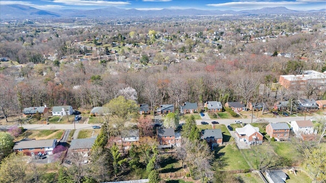 bird's eye view with a mountain view and a residential view