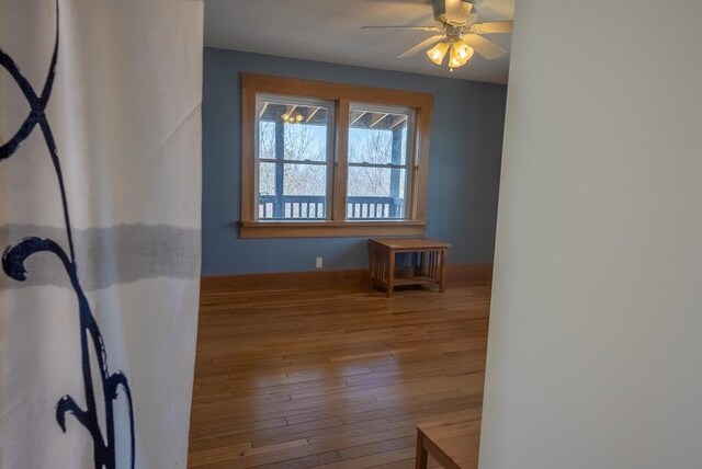 475 Loss Bent Rd NW, Riner, VA 24149 - hallway with wood-type flooring