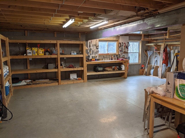 475 Loss Bent Rd NW, Riner, VA 24149 - below grade area with a workshop area