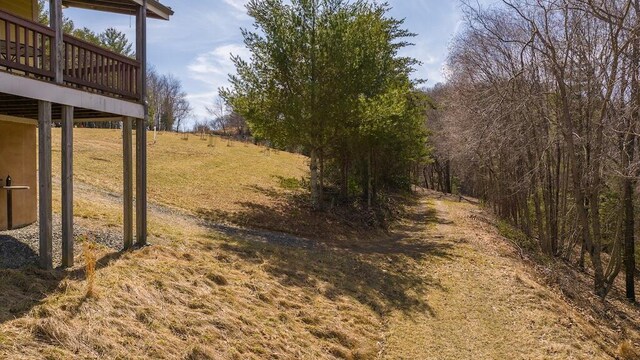 475 Loss Bent Rd NW, Riner, VA 24149 - view of yard featuring a wooden deck