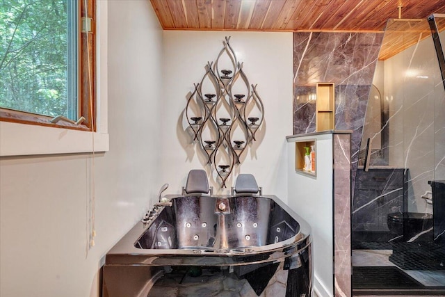 room details with wooden ceiling