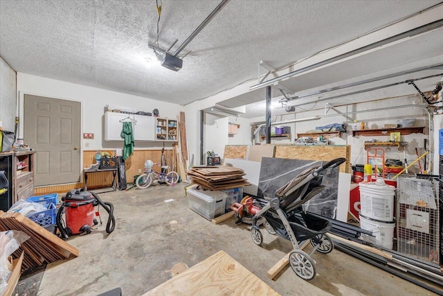 garage featuring a garage door opener