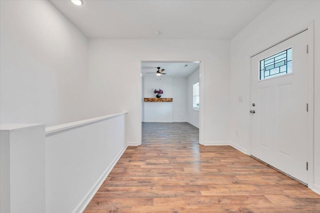 1113 17th St SE, Roanoke, VA 24013 - foyer with plenty of natural light, light wood finished floors, and baseboards