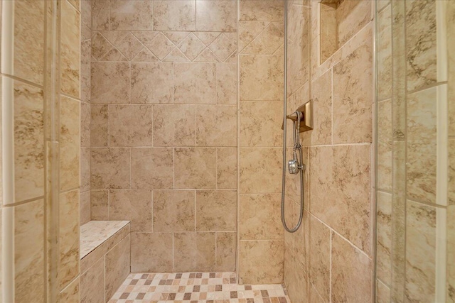 full bathroom with a tile shower