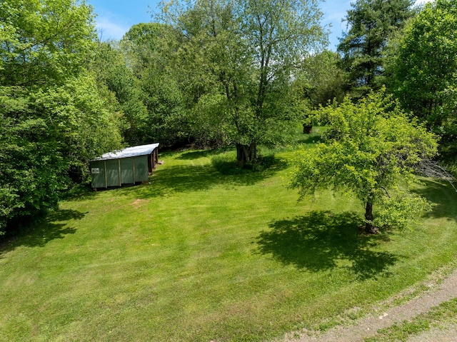 3512 Conner Grove Rd SW, Willis, VA 24380 - view of grassy yard with an outbuilding