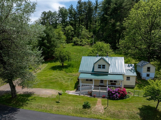 3512 Conner Grove Rd SW, Willis, VA 24380 - view of front of house featuring covered porch and metal roof