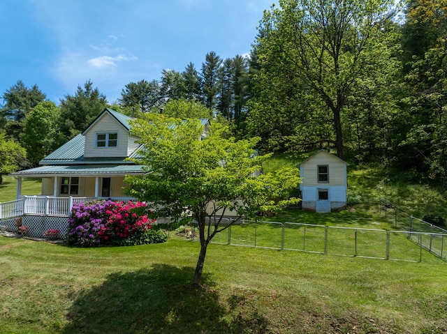 3512 Conner Grove Rd SW, Willis, VA 24380 - view of yard featuring covered porch