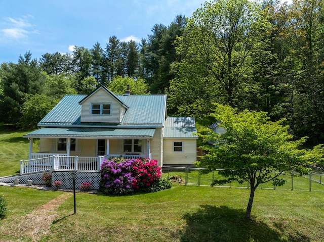 3512 Conner Grove Rd SW, Willis, VA 24380 - view of front of property featuring covered porch and metal roof