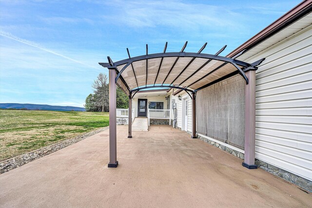 10131 Sontag Rd, Martinsville, VA 24112 - view of patio / terrace featuring a mountain view