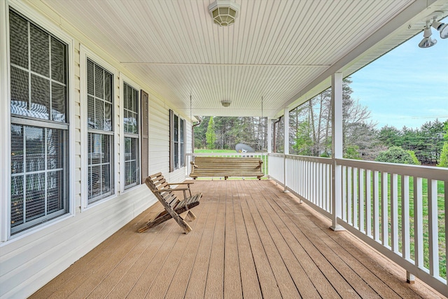 10131 Sontag Rd, Martinsville, VA 24112 - wooden deck with covered porch