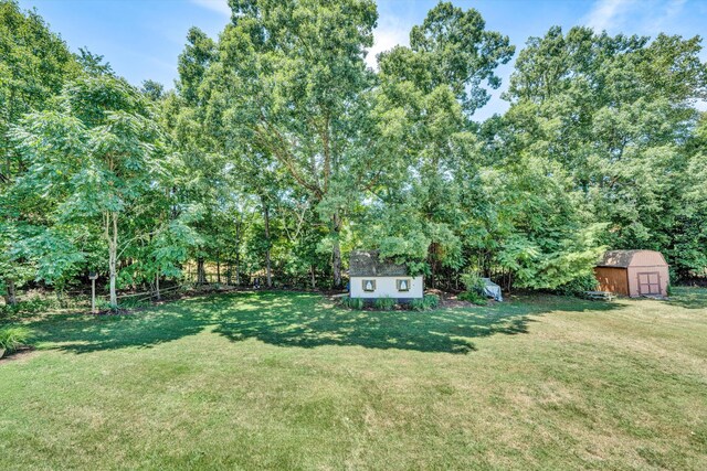 113 Lake Park Dr, Union Hall, VA 24176 - view of yard featuring an outbuilding and a storage unit