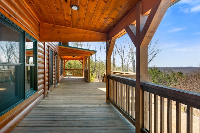 view of wooden deck