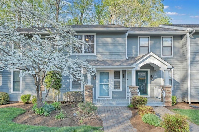 1791 Windlass Rd, Moneta, VA 24121 - townhome / multi-family property with a porch and a shingled roof