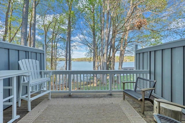 1791 Windlass Rd, Moneta, VA 24121 - exterior space with a deck with water view