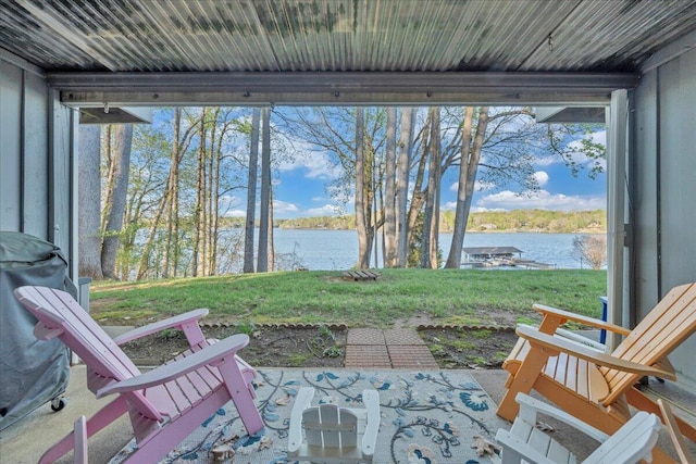 1791 Windlass Rd, Moneta, VA 24121 - sunroom / solarium featuring a water view