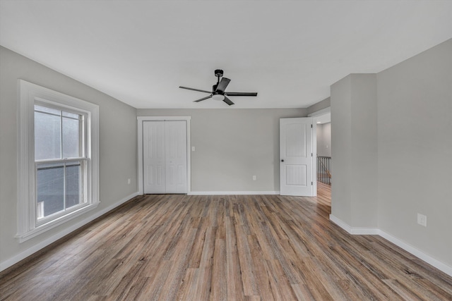 535 Day Ave SW, Roanoke, VA 24016 - interior space with ceiling fan, baseboards, and wood finished floors