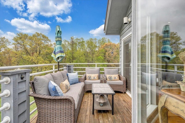 114 Waterside Cir Unit B-6, Moneta, VA 24121 - wooden terrace featuring an outdoor hangout area
