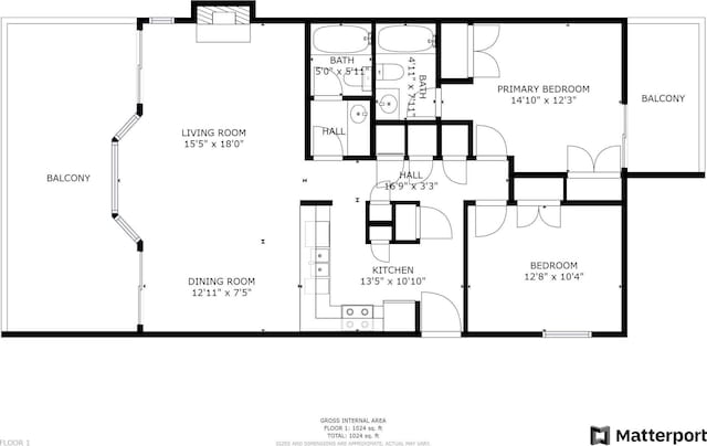 114 Waterside Cir Unit B-6, Moneta, VA 24121 - floor plan / room layout