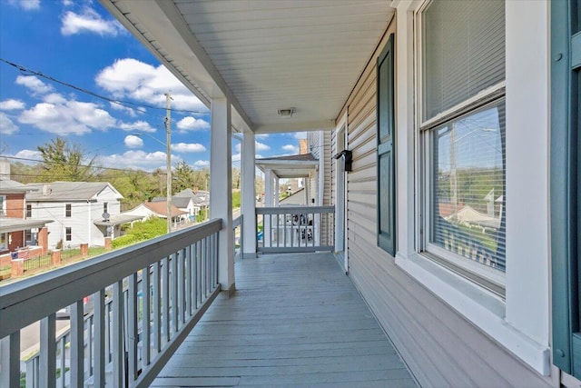 balcony with a residential view