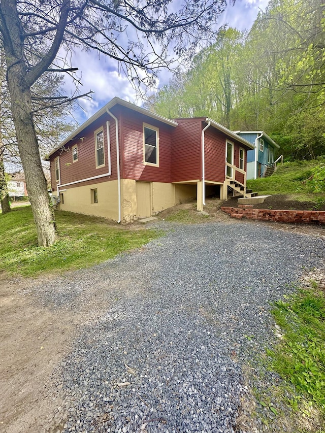 view of side of property