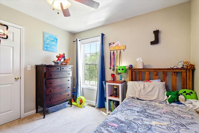 1027 Alison Ln, Vinton, VA 24179 - carpeted bedroom with baseboards and ceiling fan