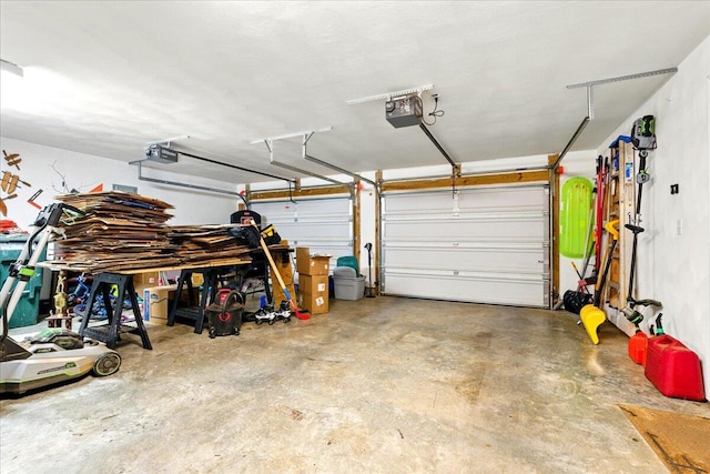 garage featuring a garage door opener