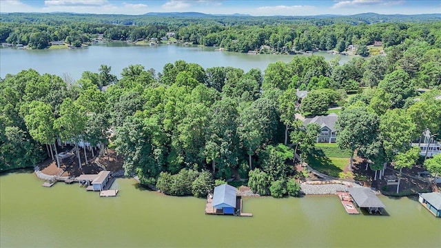 723 Fox Chase Rd, Wirtz, VA 24184 - aerial view of a nearby body of water and a heavily wooded area