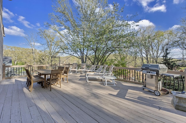 3649 Peakwood Dr SW, Roanoke, VA 24014 - deck with outdoor dining space and a grill
