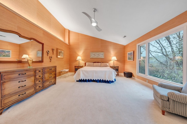 3649 Peakwood Dr SW, Roanoke, VA 24014 - bedroom with vaulted ceiling, carpet, and a ceiling fan