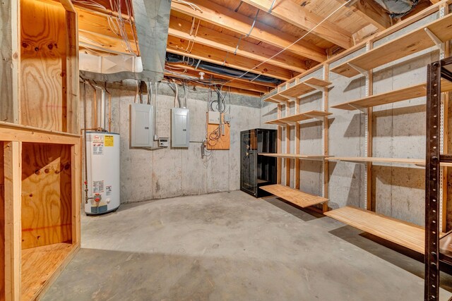 3649 Peakwood Dr SW, Roanoke, VA 24014 - unfinished below grade area featuring gas water heater and electric panel