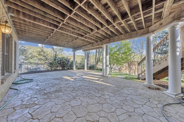 3649 Peakwood Dr SW, Roanoke, VA 24014 - view of patio featuring stairway