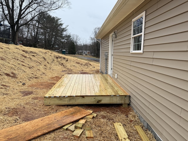 view of wooden terrace