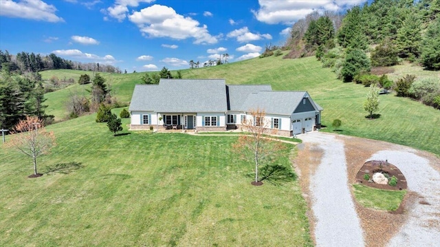 398 River Ridge Rd SE, Copper Hill, VA 24079 - view of front of home with an attached garage, driveway, and a front yard