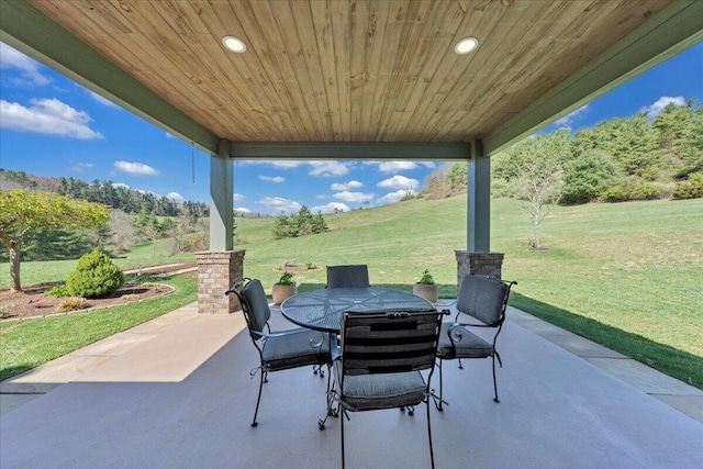 398 River Ridge Rd SE, Copper Hill, VA 24079 - view of patio featuring outdoor dining space
