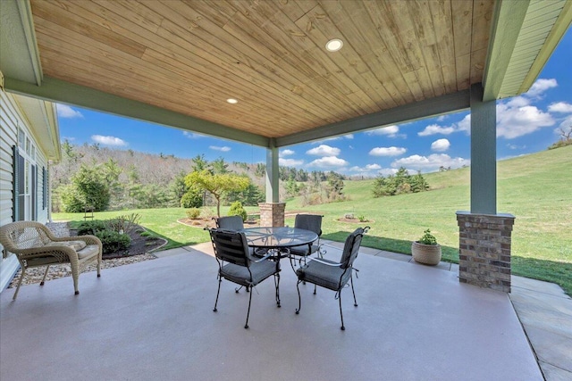 398 River Ridge Rd SE, Copper Hill, VA 24079 - view of patio / terrace featuring outdoor dining space
