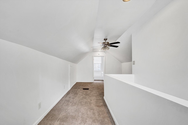 2513 Liberty Rd NW, Roanoke, VA 24012 - bonus room featuring carpet floors, ceiling fan, lofted ceiling, and baseboards