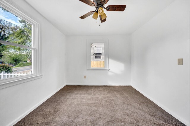 2513 Liberty Rd NW, Roanoke, VA 24012 - carpeted empty room with ceiling fan and baseboards