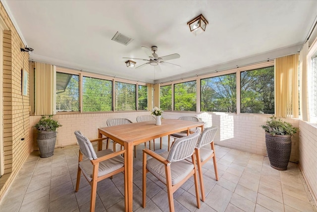 5241 N Spring Dr, Roanoke, VA 24019 - sunroom featuring a ceiling fan and outdoor dining area