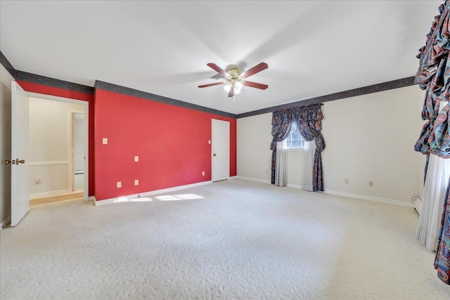 5241 N Spring Dr, Roanoke, VA 24019 - unfurnished bedroom featuring light carpet, baseboards, and a ceiling fan