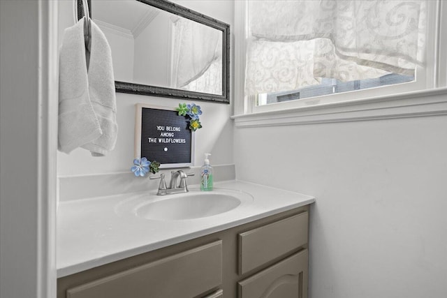 bathroom with vanity