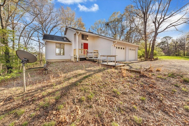 view of front of home with an attached garage