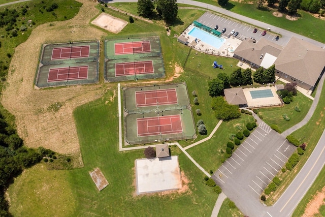 1245 Graves Harbor Trl Unit 206, Huddleston, VA 24104 - aerial overview of property's location with a pool area