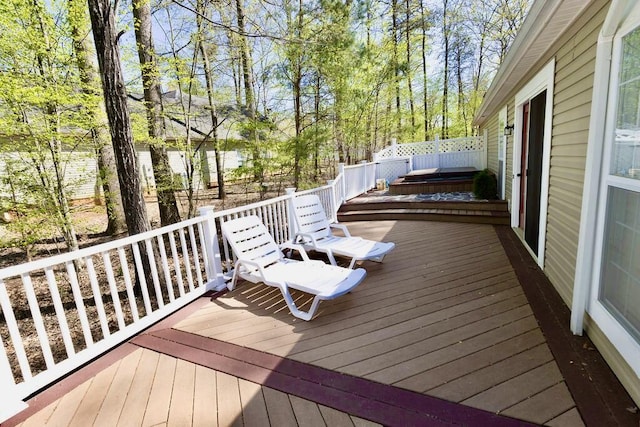 deck with fence