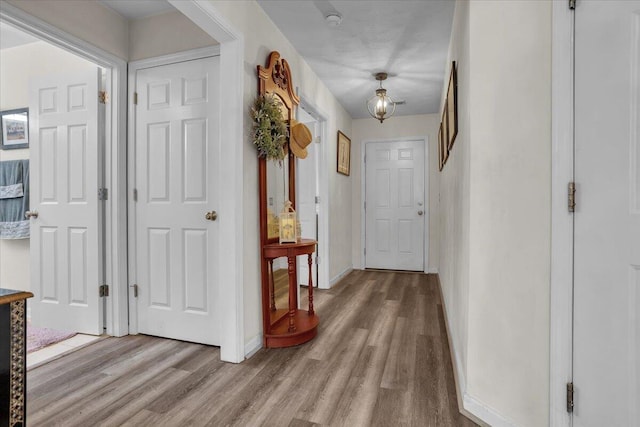 38 Point Pleasant Ave, Salem, VA 24153 - hall with baseboards and light wood-style floors