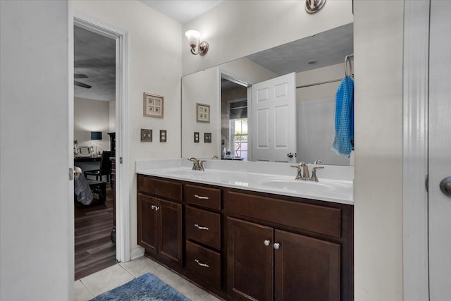 38 Point Pleasant Ave, Salem, VA 24153 - full bathroom featuring ensuite bath, tile patterned flooring, double vanity, and a sink