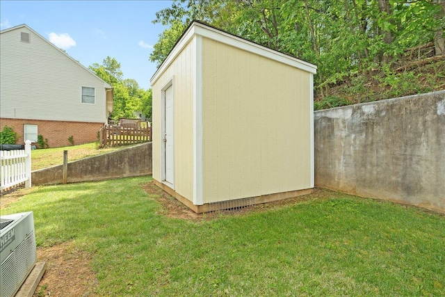 view of shed